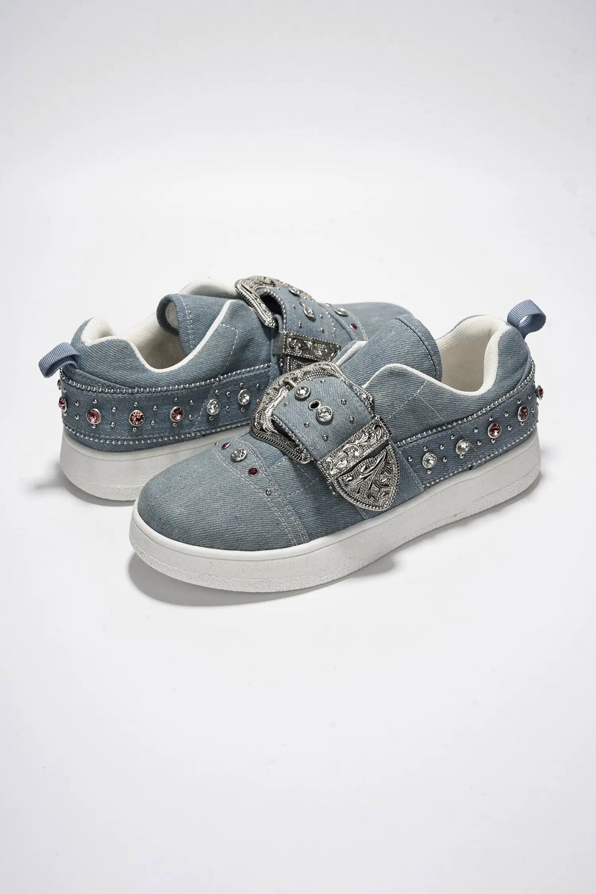 Denim Buckle Skate Sneaker
