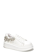 Crystal White Platform Sneaker
