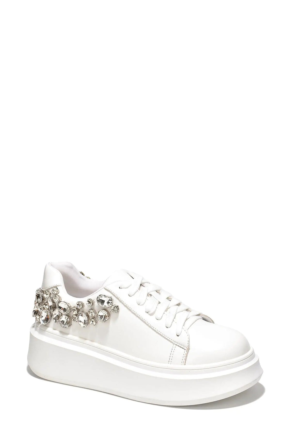 Crystal White Platform Sneaker
