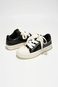 Black Low Court Platform Sneaker