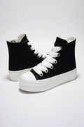 Black Canvas Platform High Top